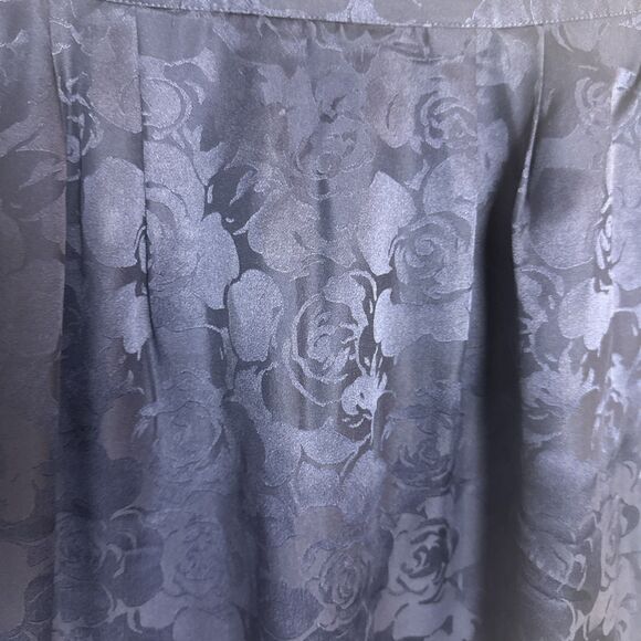 Adrianna Papell Womens Petite 4 Pencil Skirt Blue Silk Floral Zip Lined Feminine - Picture 3 of 10